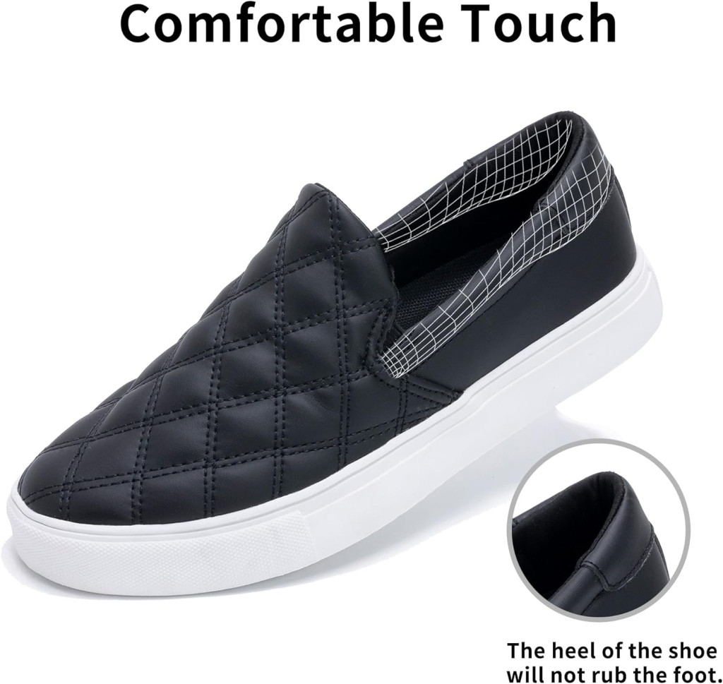 FefiYo Womens Slip On Loafers Casual Shoes Comfortable Fashion Lightweight Walking Boat Sneaker