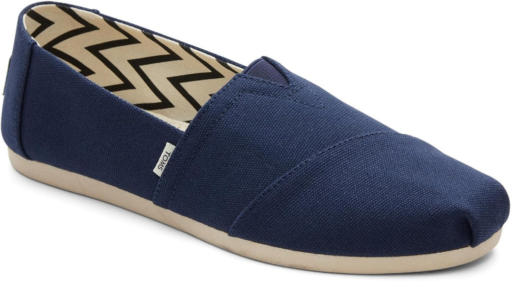 TOMS Womens Alpargata Recycled Cotton Canvas Loafer Flat