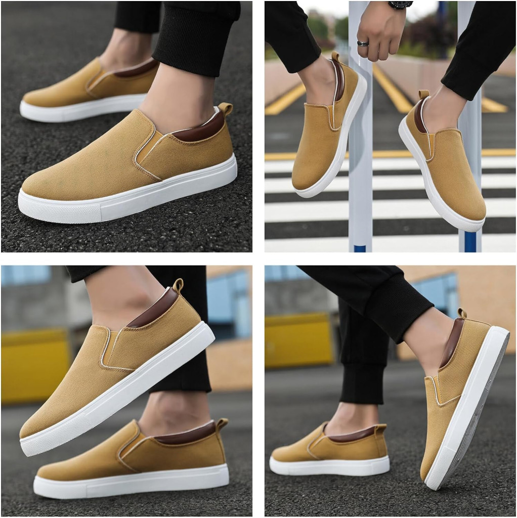 Unybwonn MenWomens Slip on Sneakers,Casual Canvas Sneakers,Loafers Casual Shoes for Women Comfortable and Breathable Shoes