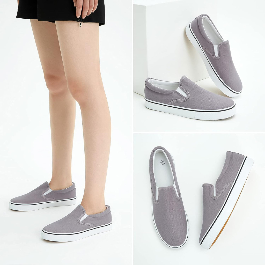 Womens Slip on Sneakers Womens Canvas Slip on Shoes Fashion Canvas Sneakers for Women Non Slip Loafers Casual Shoes