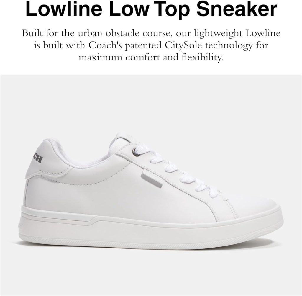 Coach Womens Lowline Leather Low Top Sneaker