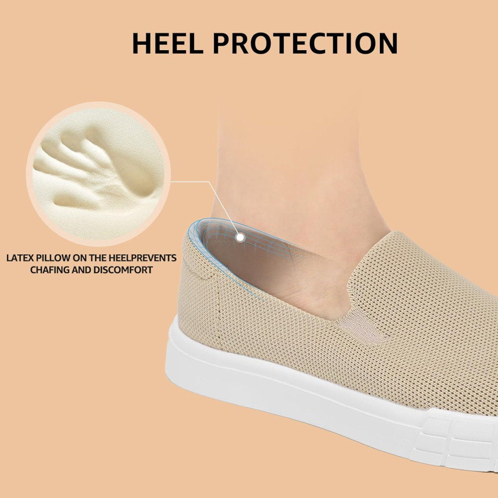 STQ Slip on Shoes Women Breathable Loafers Comfortable Knit Casual Shoes