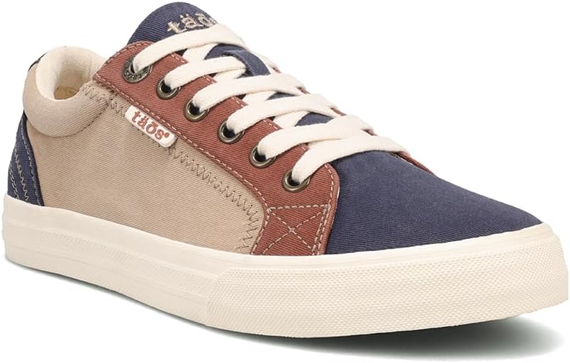 Taos Plim Soul Lux Women’s Sneaker - Luxe Leather Lace-Ups with Curves  Pods Removable Footbed with Arch Support for All Day Comfort and Style