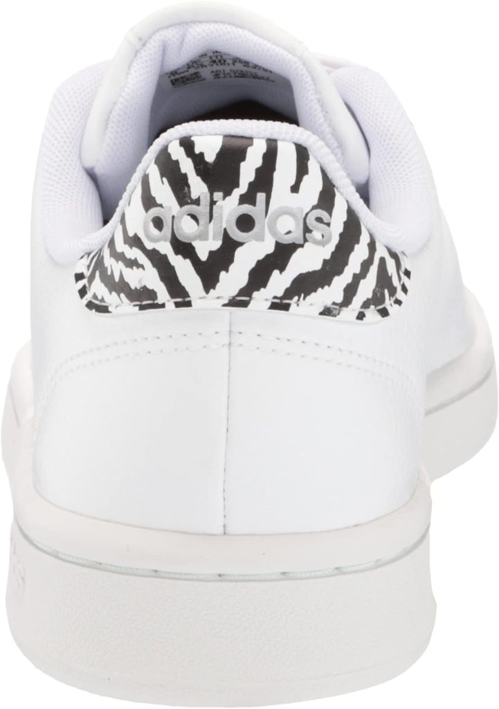 Adidas Womens Advantage Tennis Shoe, White/White/Crystal White, 8.5