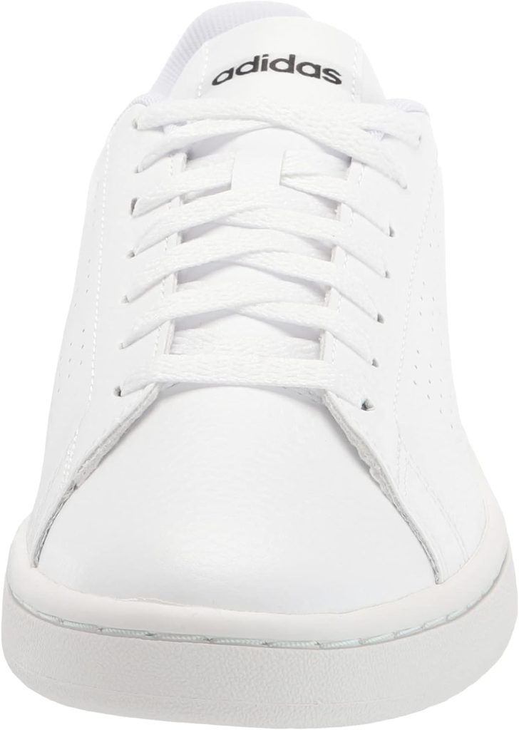 Adidas Womens Advantage Tennis Shoe, White/White/Crystal White, 8.5