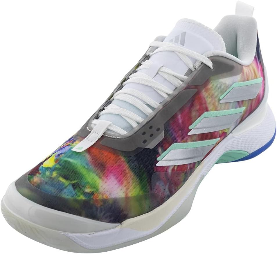 adidas Women`s Avacourt Tennis Shoes Footwear White and Silver Metallic