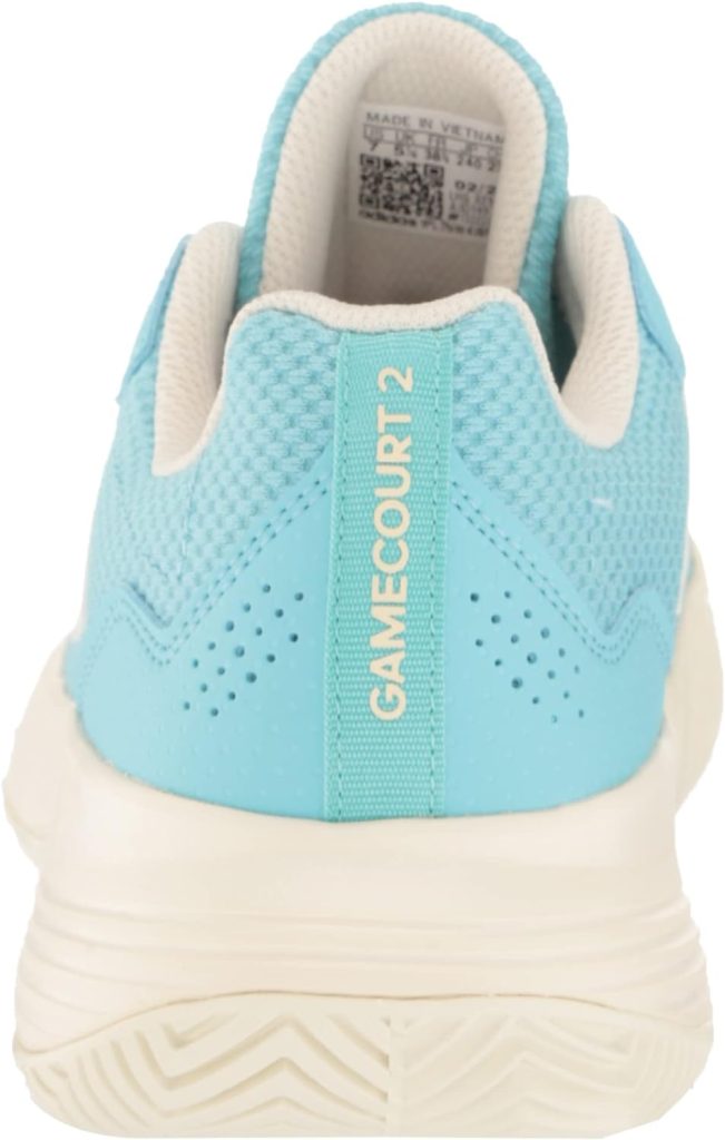 adidas Womens Game Court 2 Sneaker, Light Aqua/Off White/Bright Red, 6.5