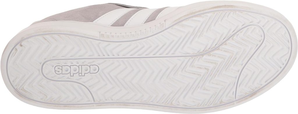 adidas Womens Grand Court Alpha Sneaker, Grey/White/Silver Metallic, 10