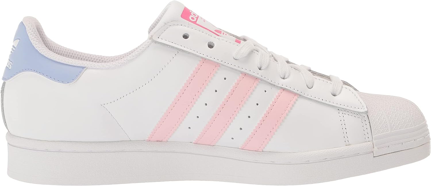 adidas Womens Superstar Sneaker, White/Clear Pink/Pulse Magenta, 6.5 Narrow