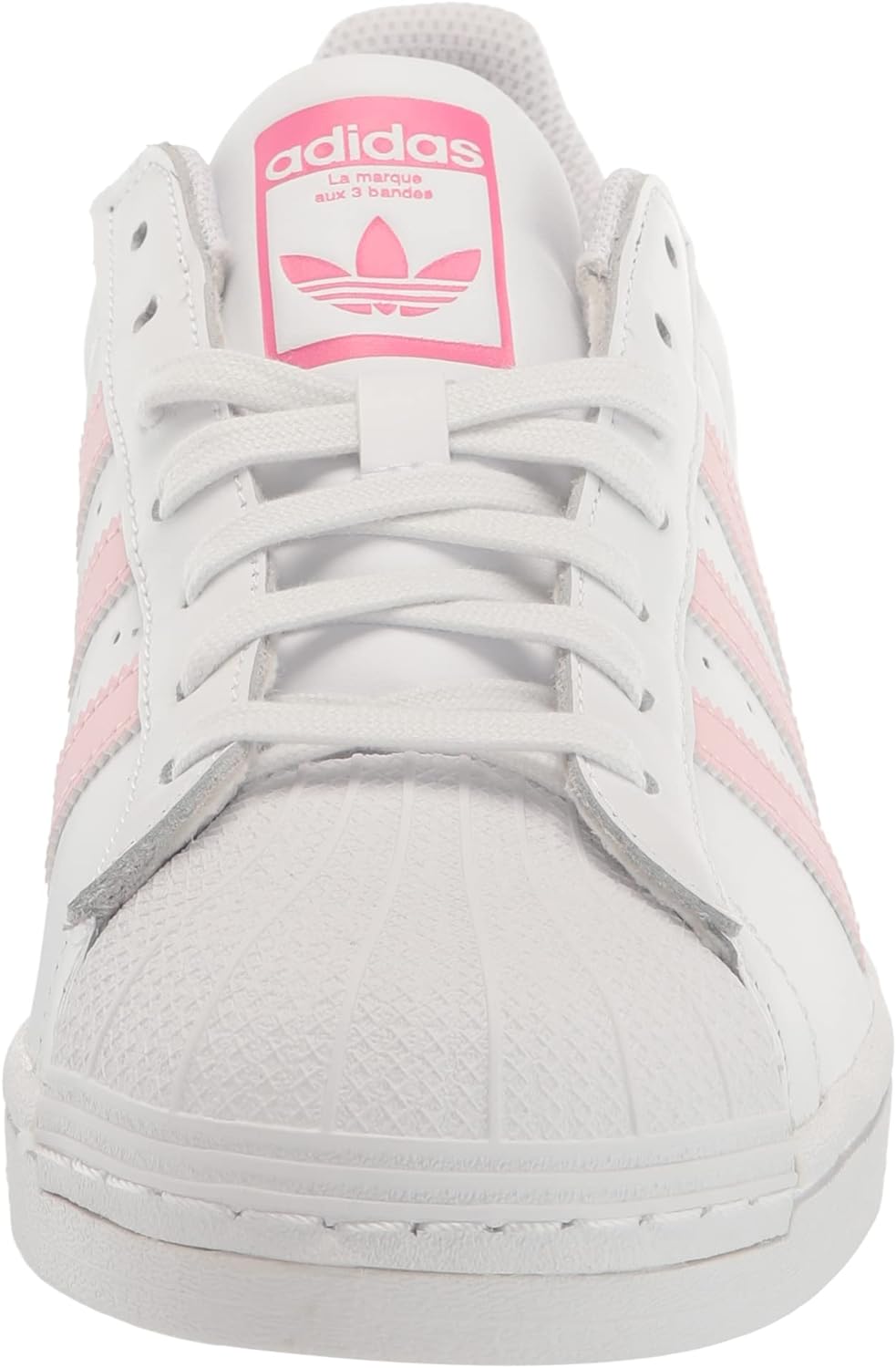 adidas Womens Superstar Sneaker, White/Clear Pink/Pulse Magenta, 6.5 Narrow