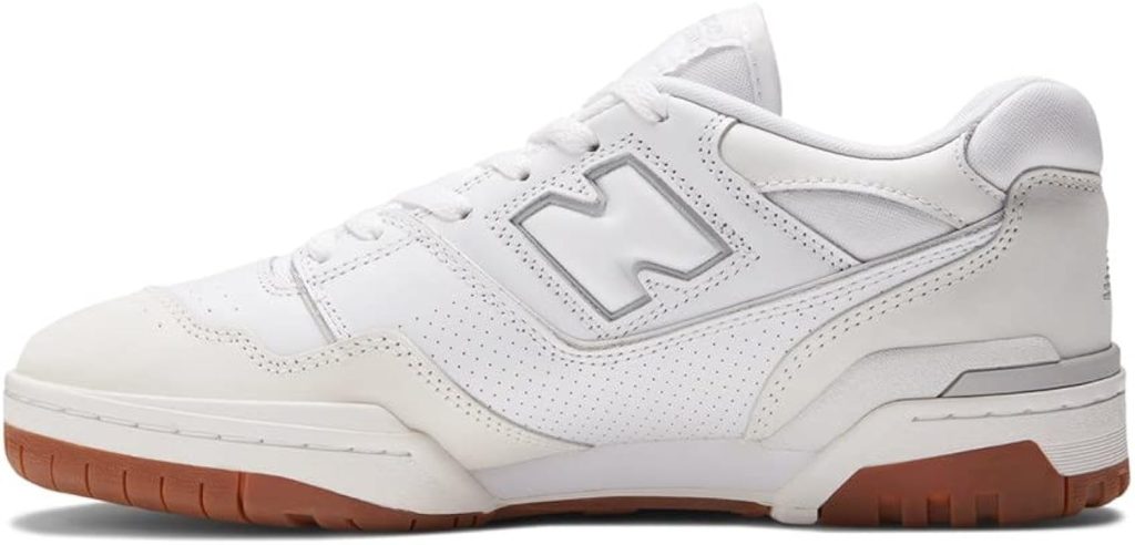 New Balance 550 Sneaker, White/Gum/White, 9 US Women/7.5 US Men