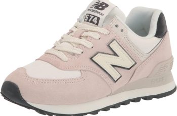 New Balance Women’s 574 V2 Transcendent Pearl Sneaker Washed Pink/Blacktop/Turtledove 7 Review