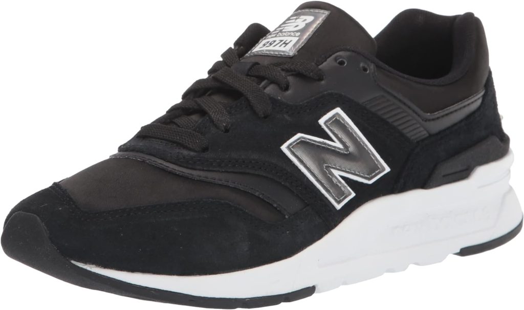 New Balance Womens 997H V1 Sneaker, Black/White, 6