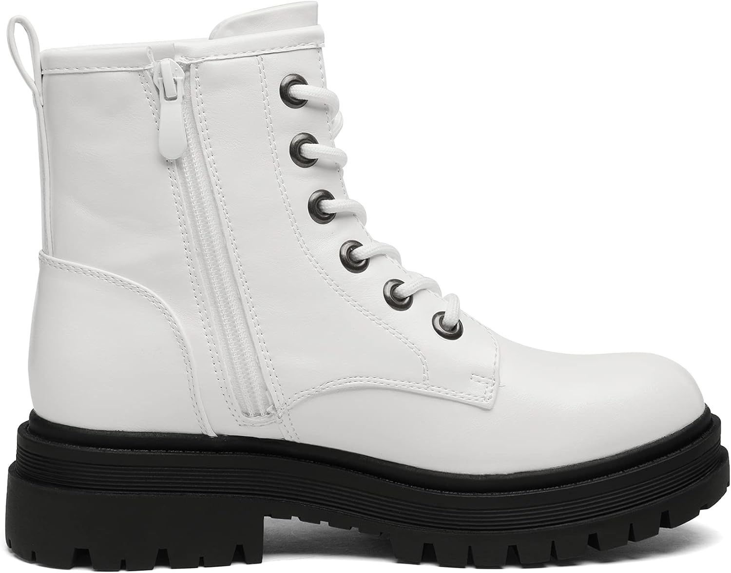 DREAM PAIRS Black Lace-up Combat Boots Ankle Booties for Women