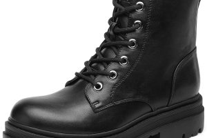 DREAM PAIRS Black Lace-up Combat Boots Review
