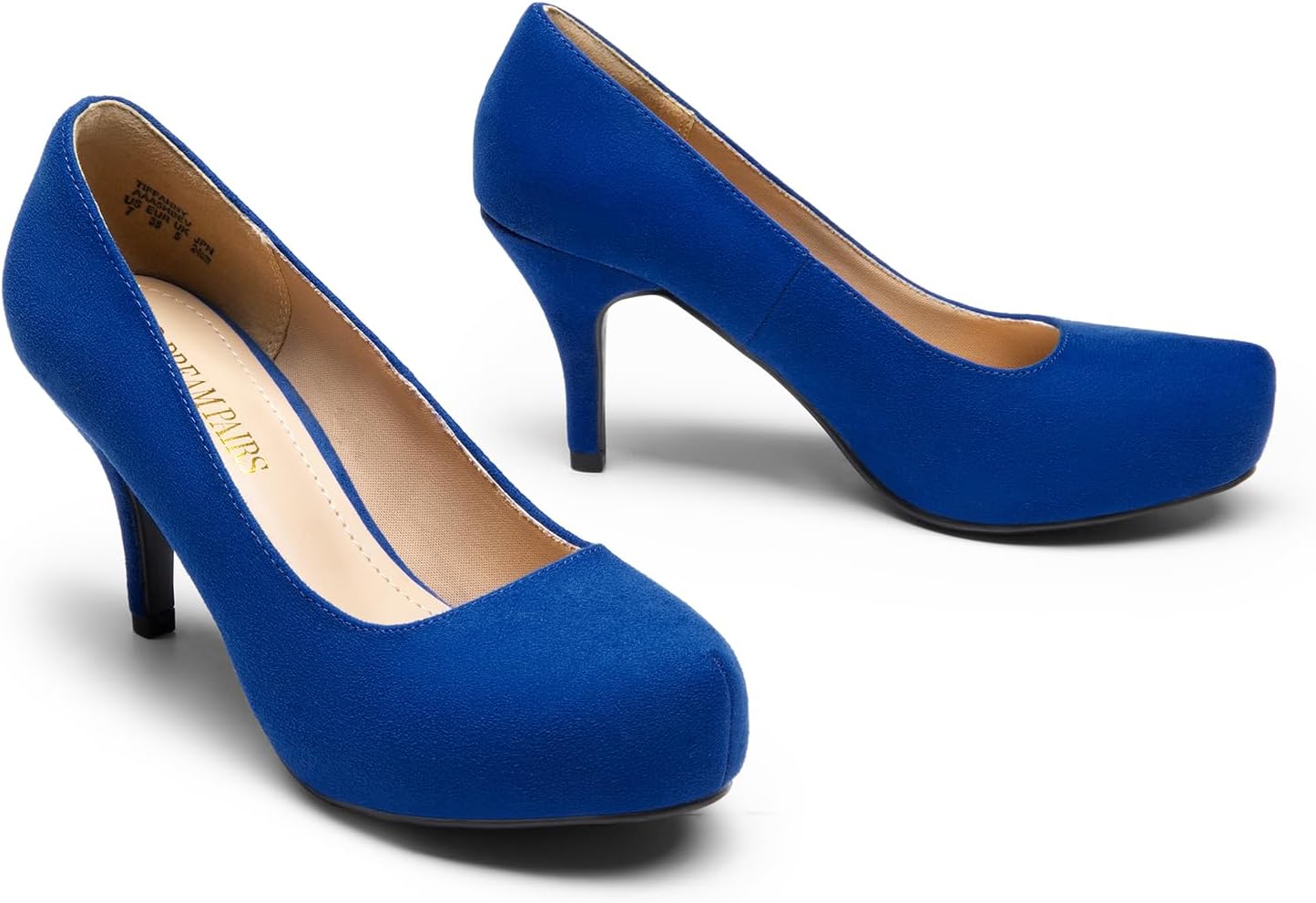 DREAM PAIRS Tiffany Womens New Classic Elegant Versatile Low Stiletto Heel Dress Platform Pumps Shoes