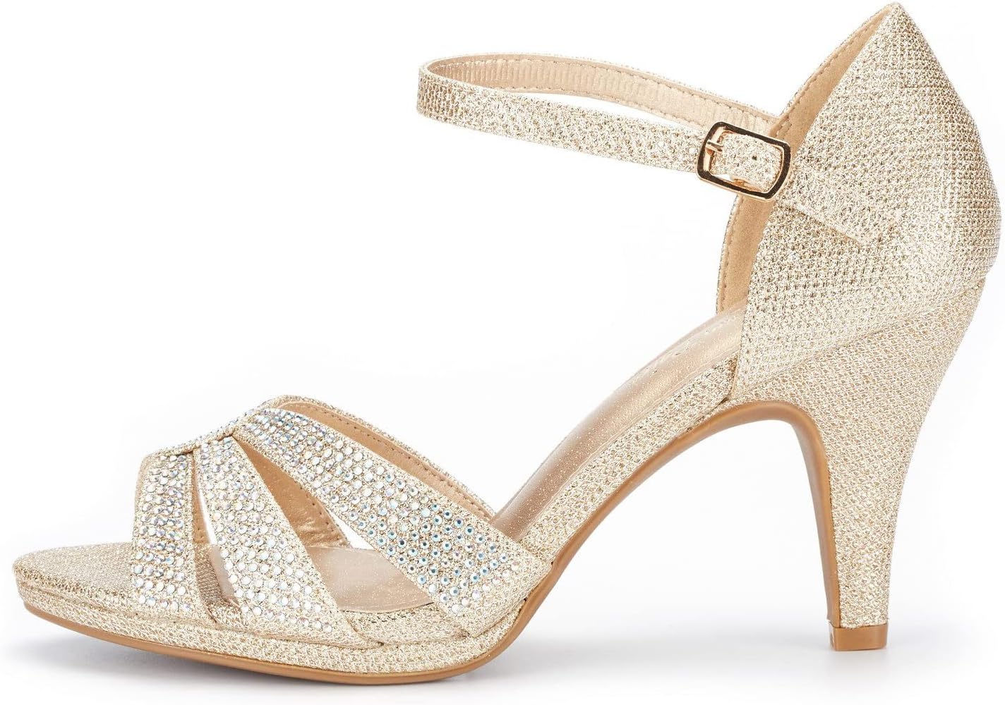 DREAM PAIRS Womens Amore Fashion Stilettos Open Toe Pump Heel Sandals