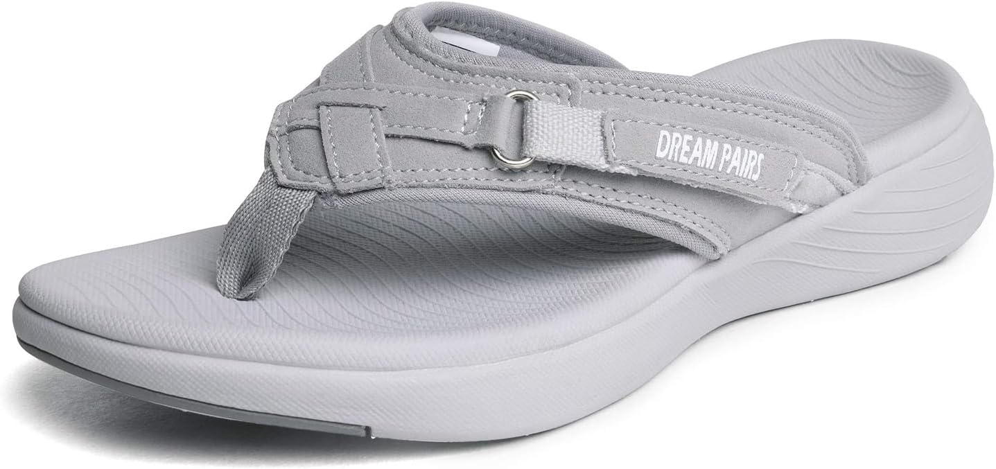 DREAM PAIRS Womens Arch Support Flip Flops Comfortable Thong Sandals
