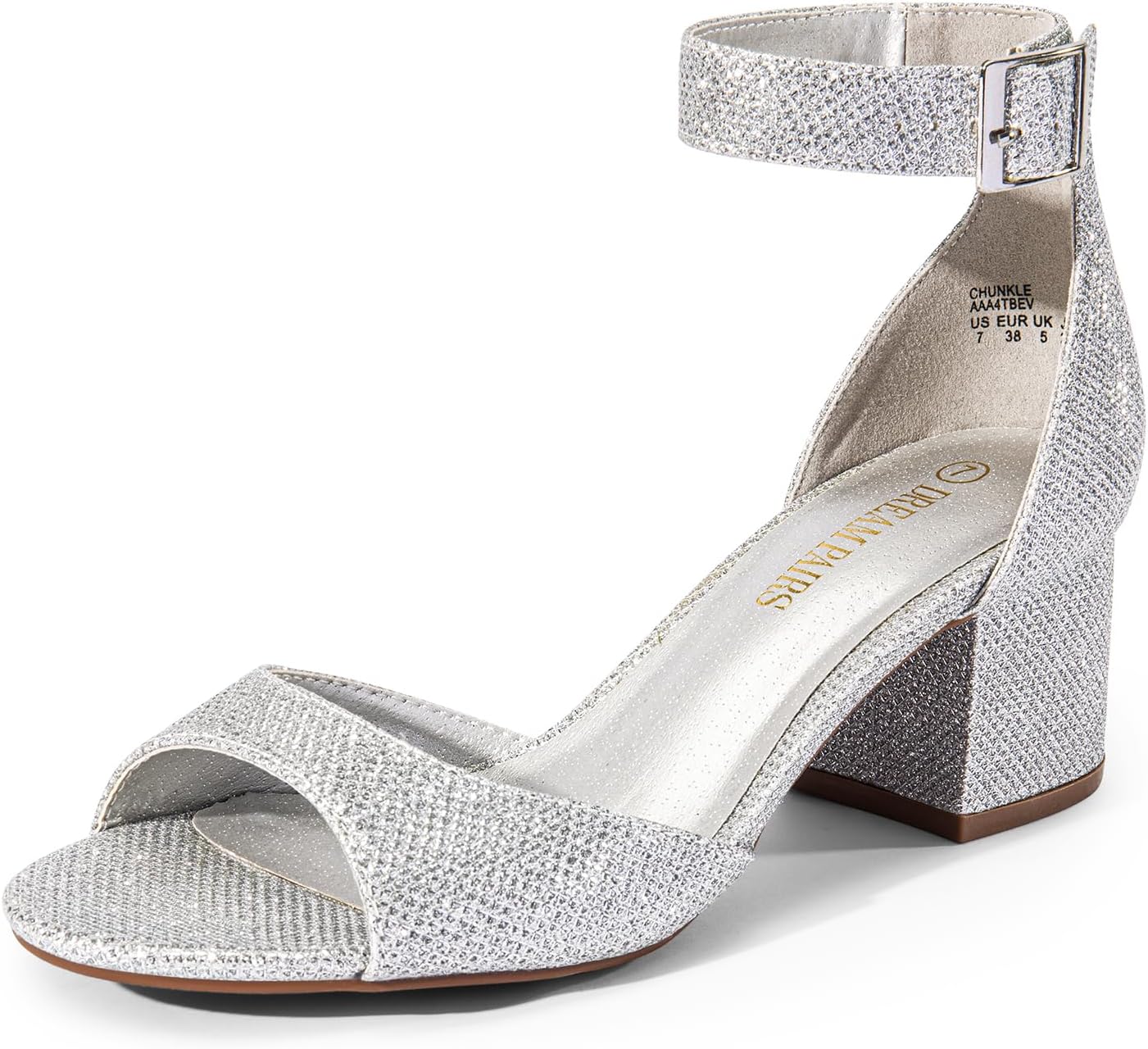 DREAM PAIRS Womens Chunkle Low Heel Pump Sandals