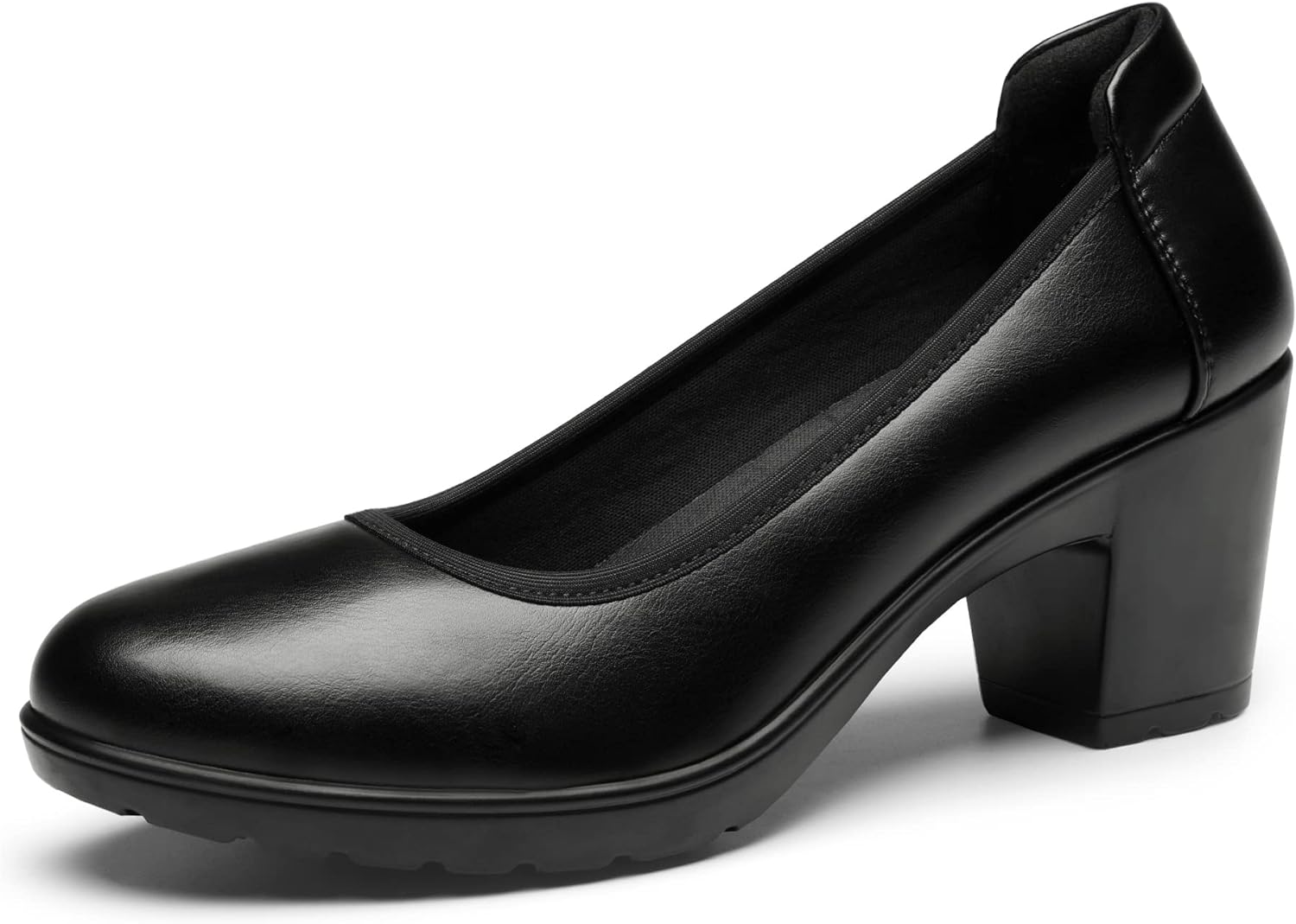 DREAM PAIRS Womens Chunky Closed Toe Low Block Heels Work Pumps Comfortable Round Toe Dress Wedding Shoes