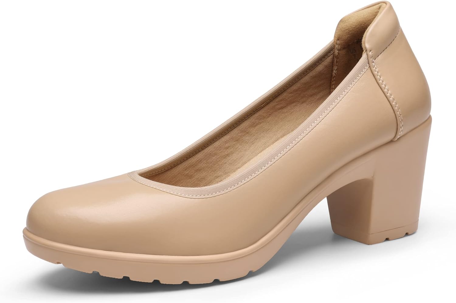 DREAM PAIRS Womens Chunky Closed Toe Low Block Heels Work Pumps Comfortable Round Toe Dress Wedding Shoes