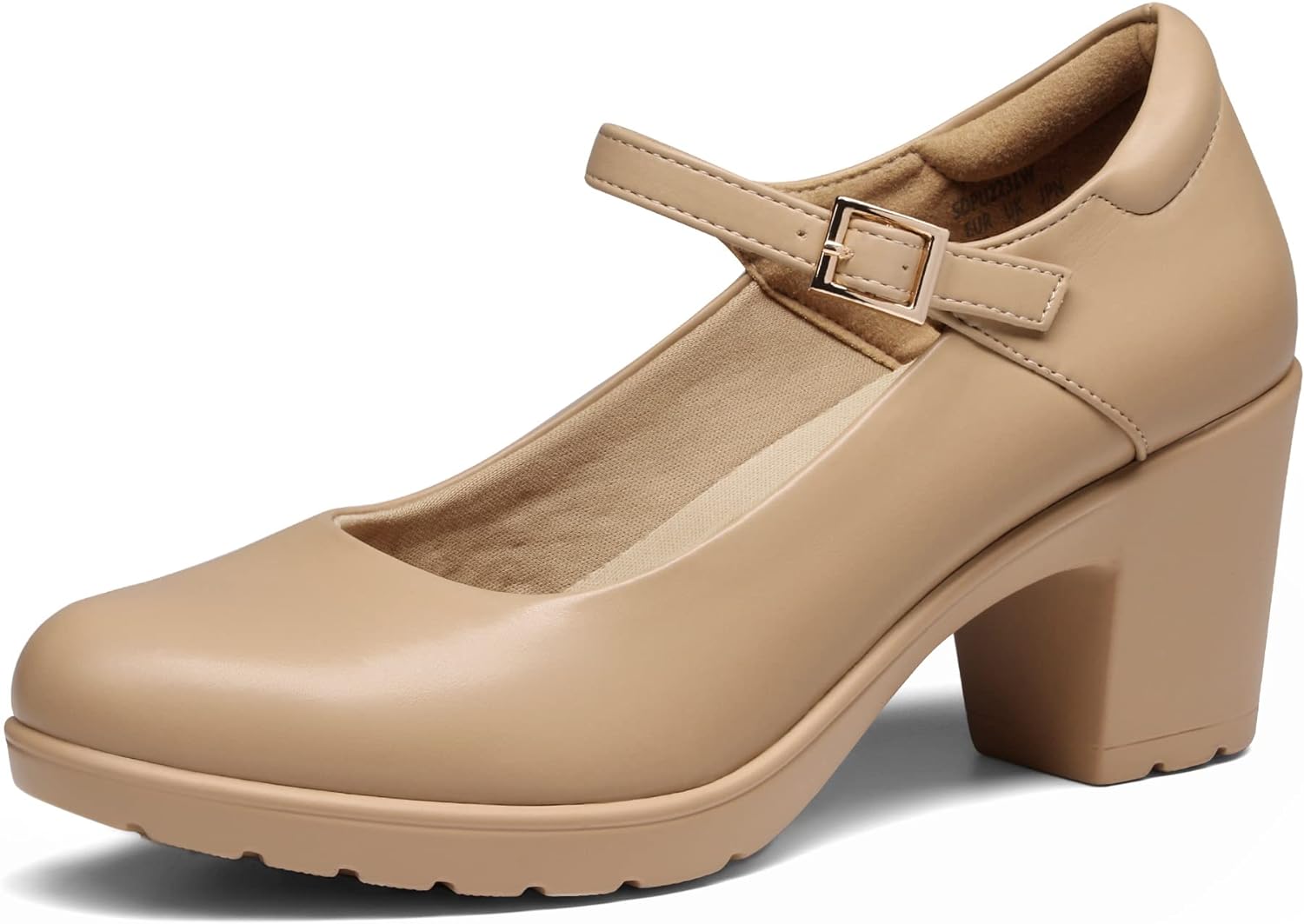 DREAM PAIRS Womens Chunky Low Block Heels Mary Jane Closed Toe Work Pumps Comfortable Round Toe Dress Wedding Shoes