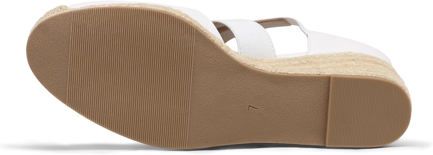 DREAM PAIRS Womens Close Toe Espadrilles Platform Slip on Elastic Criss Cross Straps Dressy Wedges Sandals
