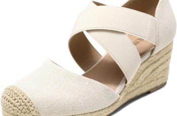 DREAM PAIRS Womens Close Toe Espadrilles Platform Slip on Elastic Criss Cross Straps Dressy Wedges Sandals Review