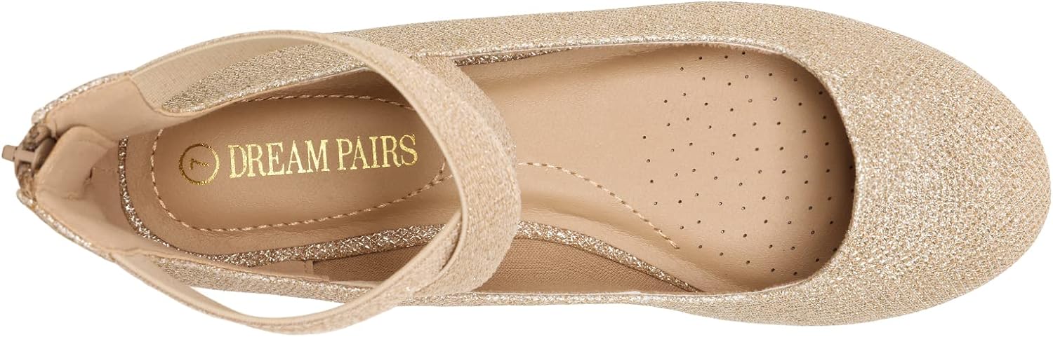 DREAM PAIRS Womens Comfortable Fashion Elastic Ankle Straps Flats Shoes