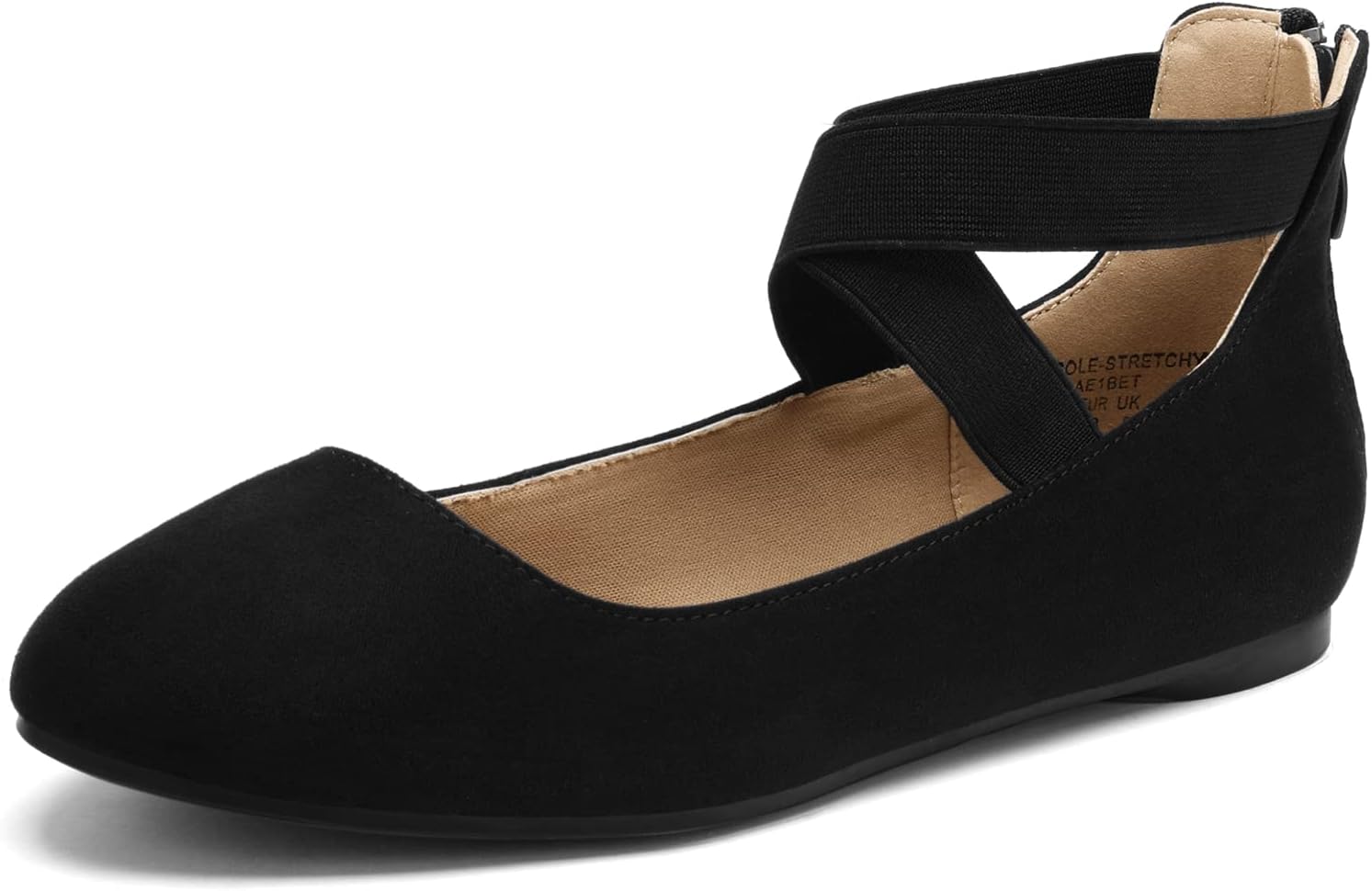 DREAM PAIRS Womens Comfortable Fashion Elastic Ankle Straps Flats Shoes