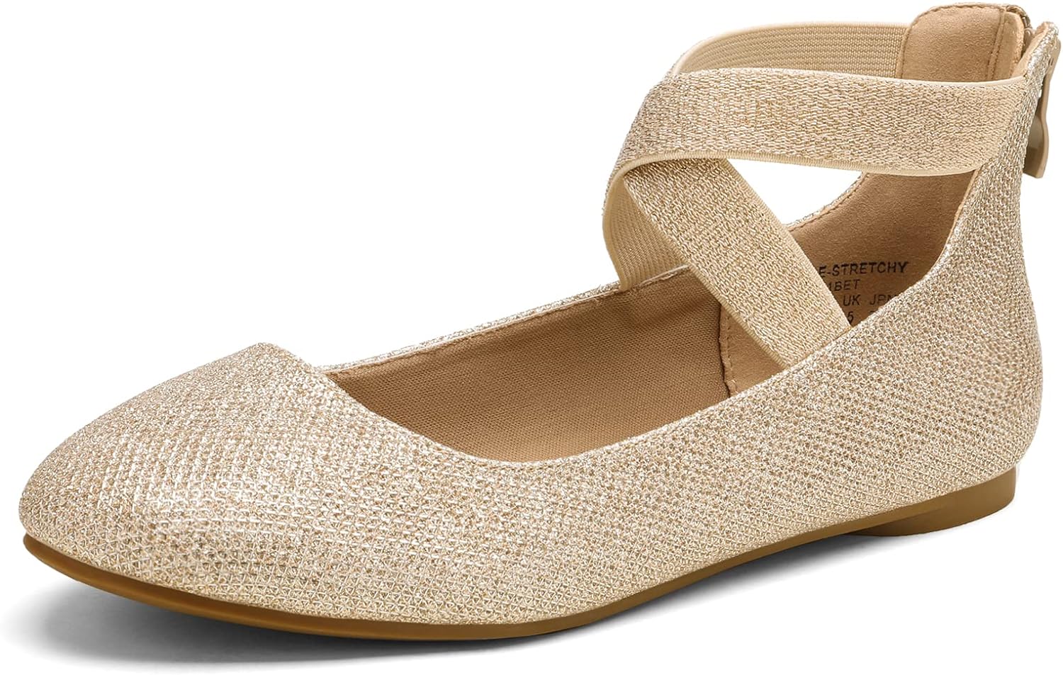 DREAM PAIRS Womens Comfortable Fashion Elastic Ankle Straps Flats Shoes