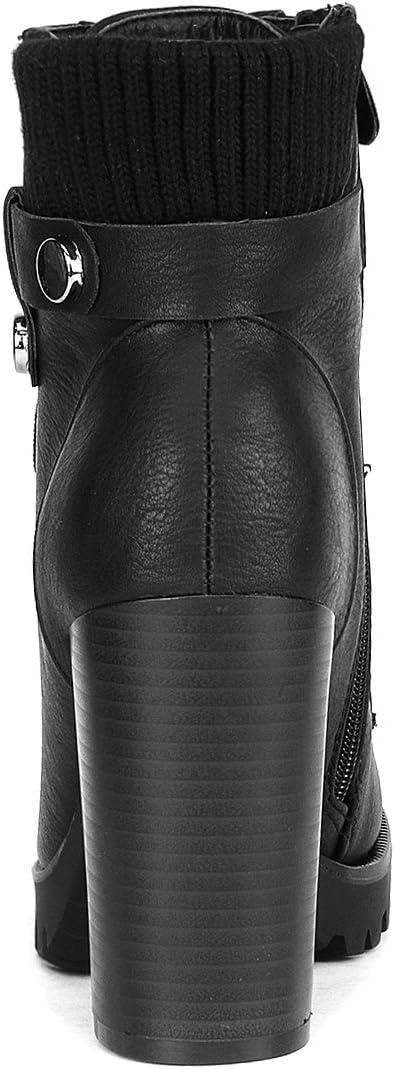 DREAM PAIRS Womens Fashion Ankle Boots - Chunky High Heel Booties
