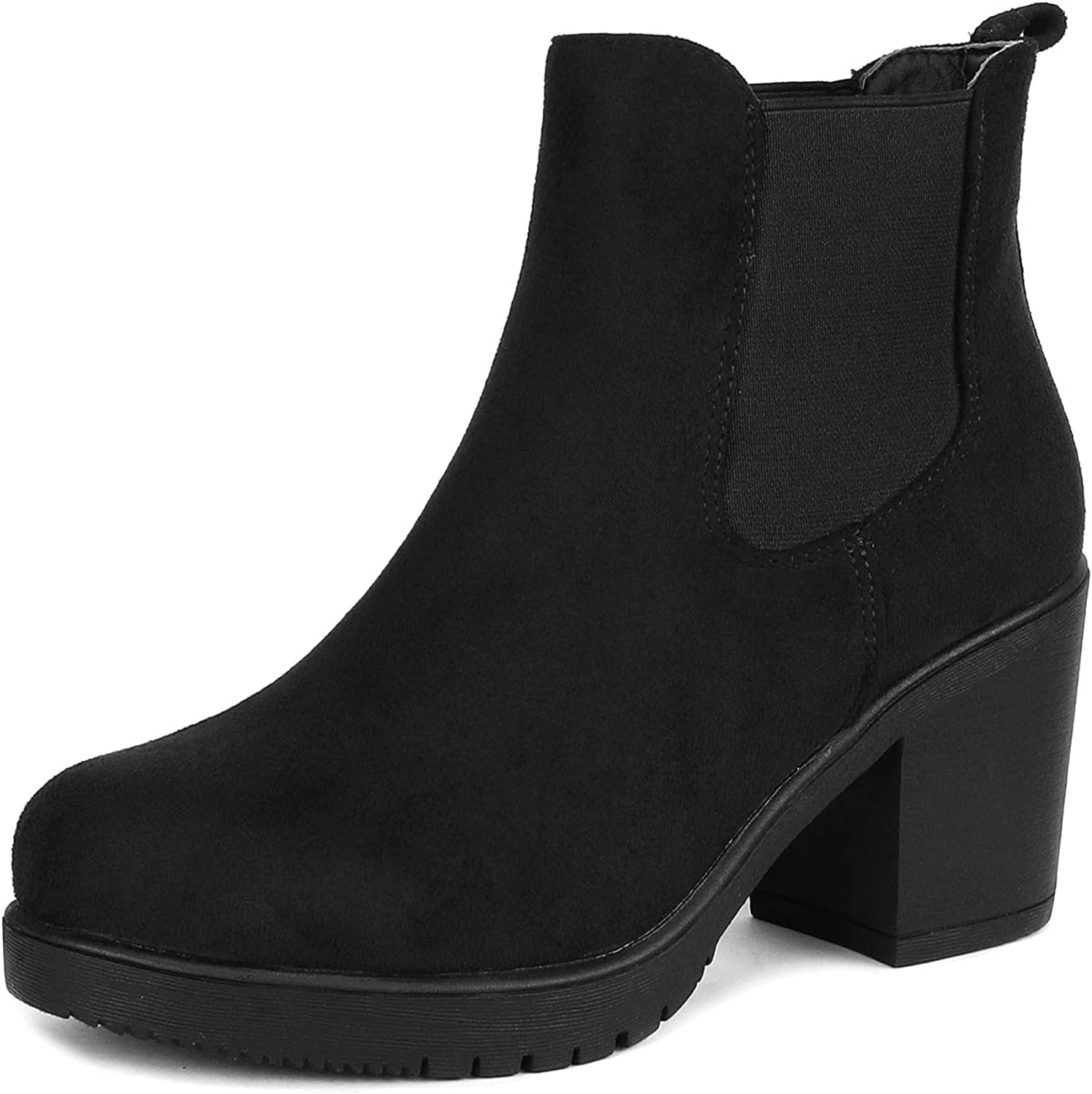 DREAM PAIRS Womens FRE High Heel Chelsea Style Ankle Bootie