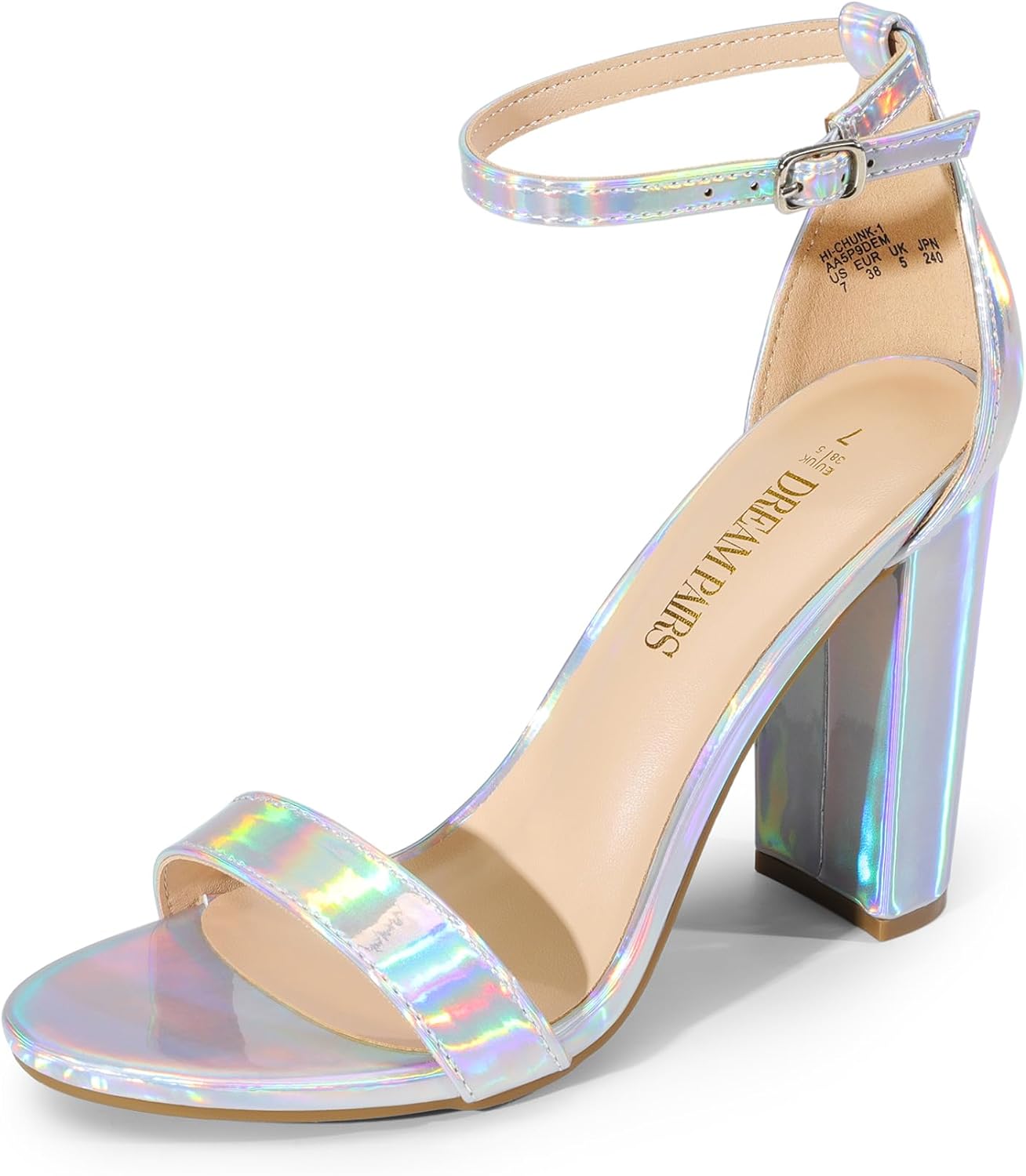 DREAM PAIRS Womens Hi-Chunk High Heel Pump Sandals