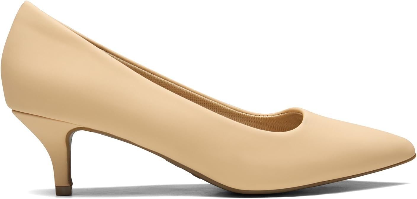 DREAM PAIRS Womens Moda Low Heel DOrsay Pointed Toe Pump Shoes