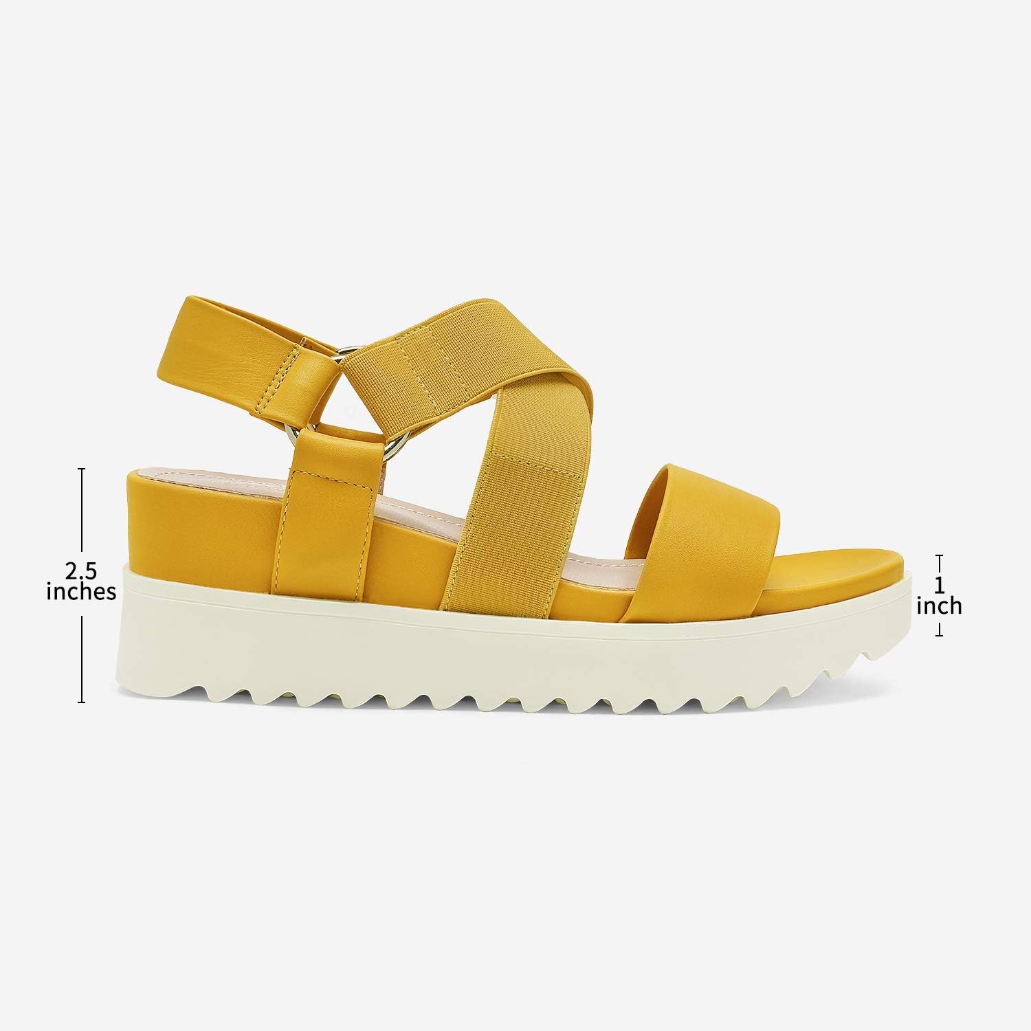 DREAM PAIRS Women’s Open Toe Ankle Strap Platform Wedge Sandals