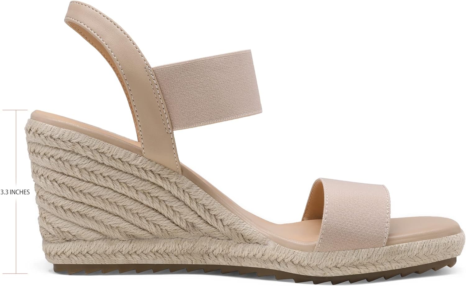 DREAM PAIRS Womens Open Toe Espadrilles Dressy Platform Sandals Slip on Elastic Ankle Strap Wedges Sandals