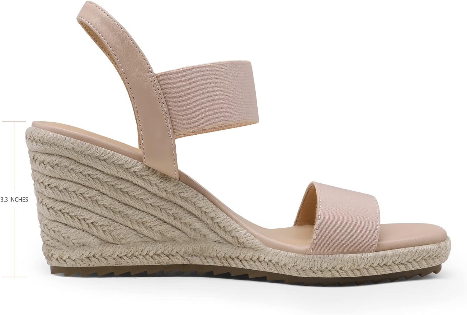 DREAM PAIRS Womens Open Toe Espadrilles Dressy Platform Sandals Slip on Elastic Ankle Strap Wedges Sandals