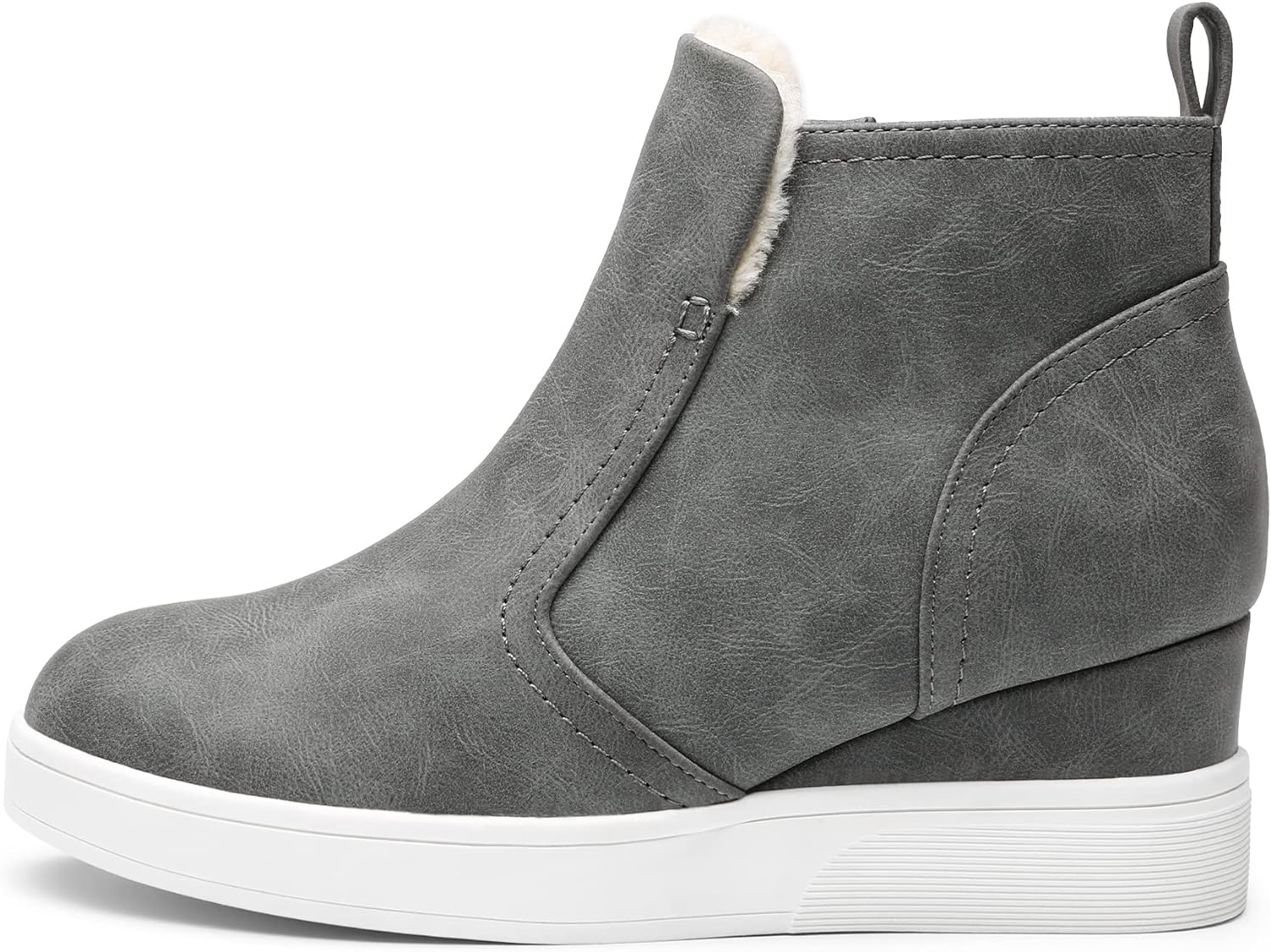 DREAM PAIRS Women’s Slip on High Top Wedge Sneakers Hidden Heel Platform Wedgie Ankle Booties
