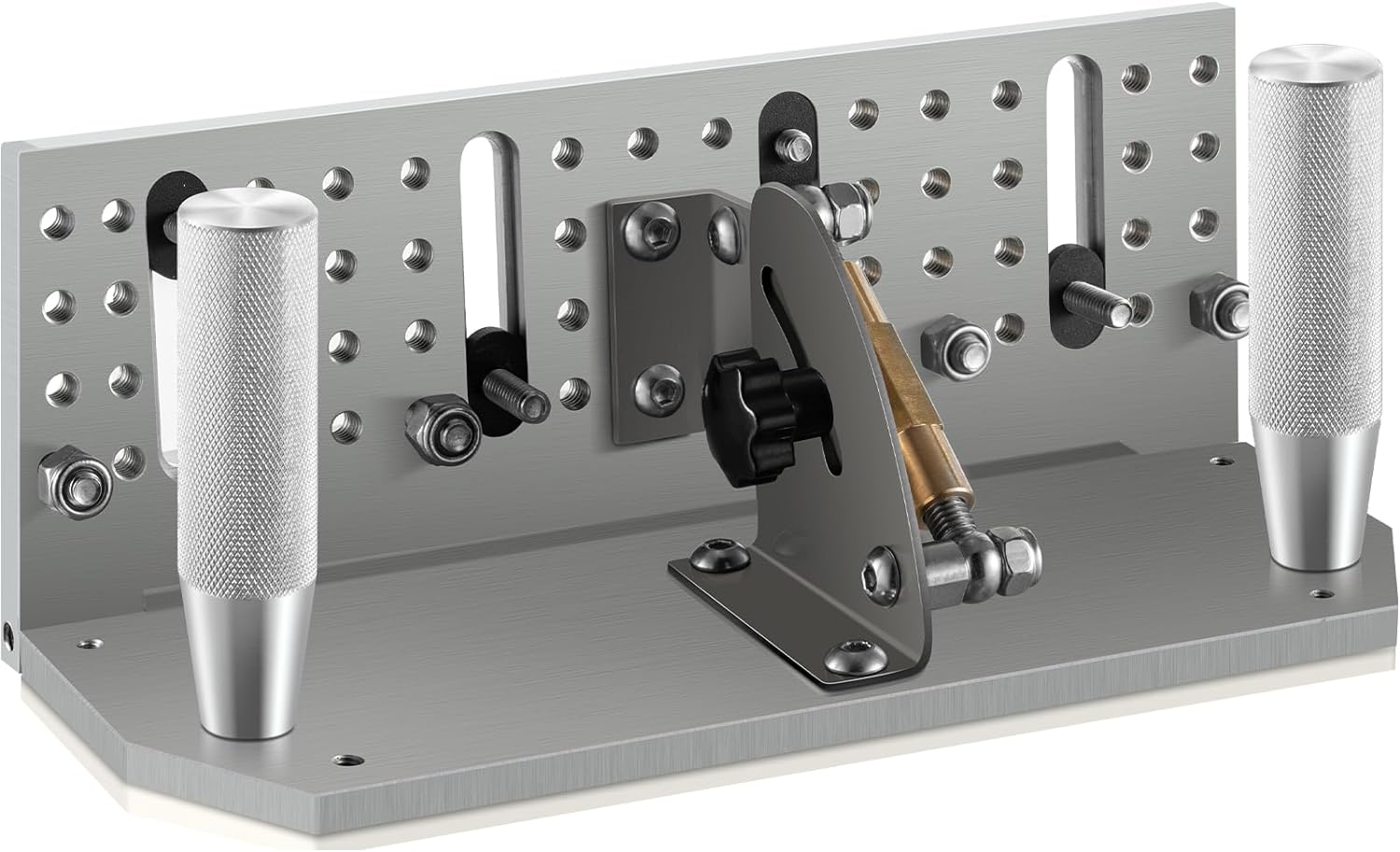 VEVOR Belt Grinder Knife Jig, 9-4/5 Long Sharpening Locator, 85°~ 115°Adjustable Angle, Belt Knife Sharpener Jig w/Dual Handles, Knife Making Angle Grind Guide for Belt Sander Machine - Large