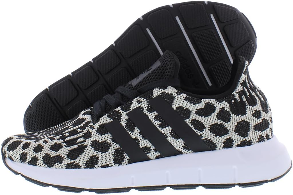 Adidas Originals Womens Swift Run Shoes Sneaker, Raw White/Core Black/Carbon, 6.5 US