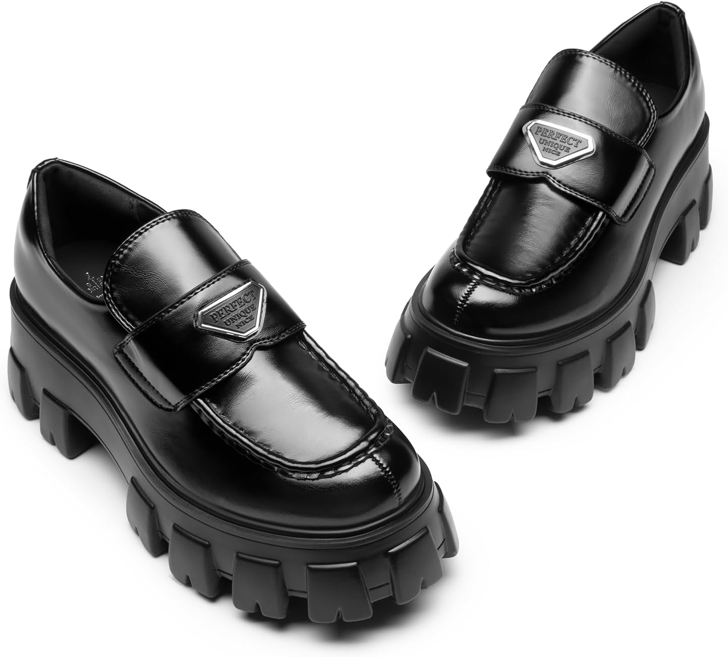 DREAM PAIRS Womens Chunky Loafers Platform Comfortable Slip-On Dressy Business Casual Fashion Outfit Loafer Shoes