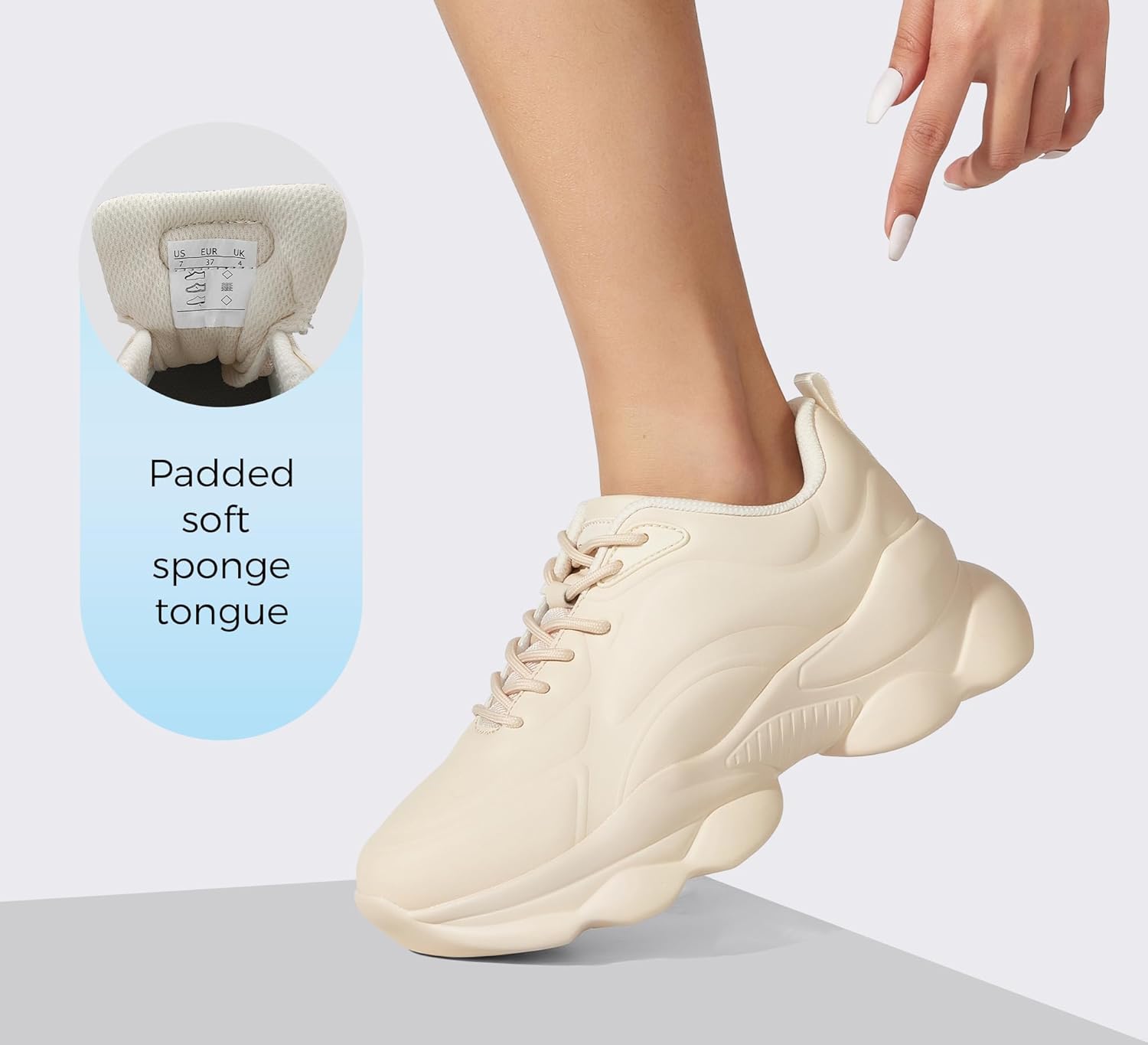 LUCKY STEP Womens 90s Chunky Sneakers Sparkly Bling Rhinestone Rope Platform Casual Thick Dad Rave Walking Shoes