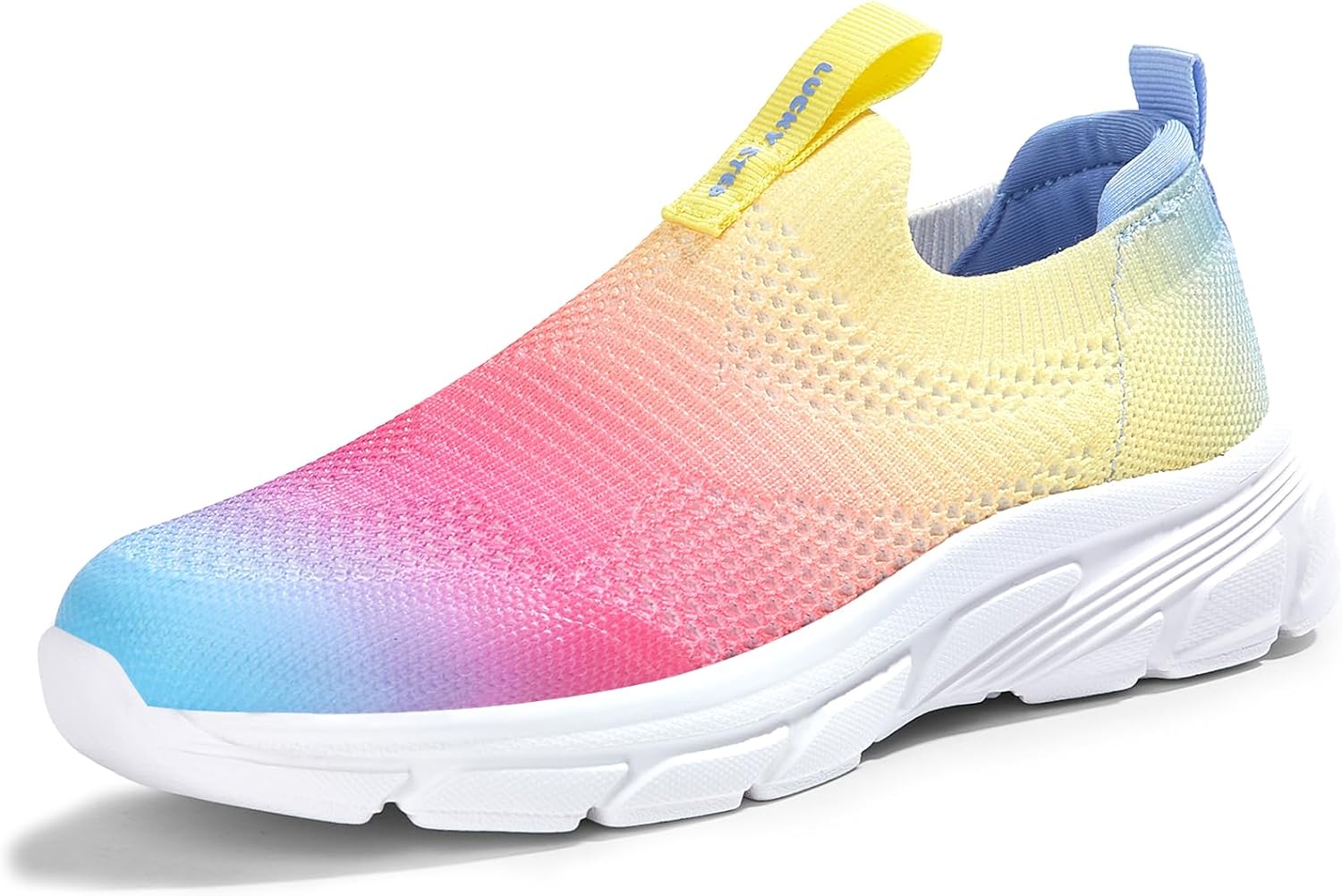 LUCKY STEP Boys Girls Slip On Sneakers Breathable Mesh Walking Shoes Lightweight Casual Running Athletic for Little Kids