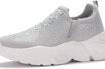 LUCKY STEP Women Slip On Rhinestone Sneaker Review