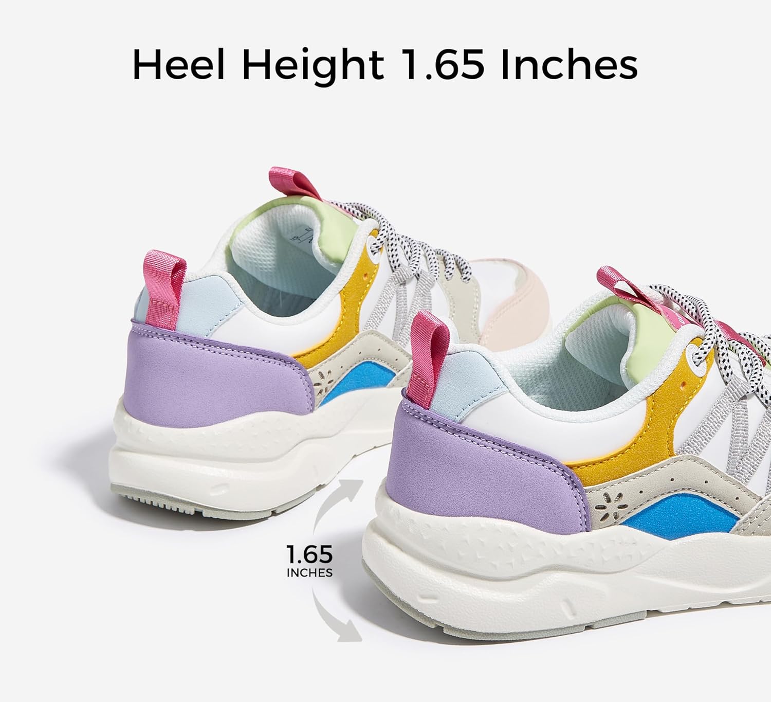 LUCKY STEP Womens Platform Fashion Sneakers Classic Casual Walking Shoes Running Trendy Travel Tennis Colorful Footwear