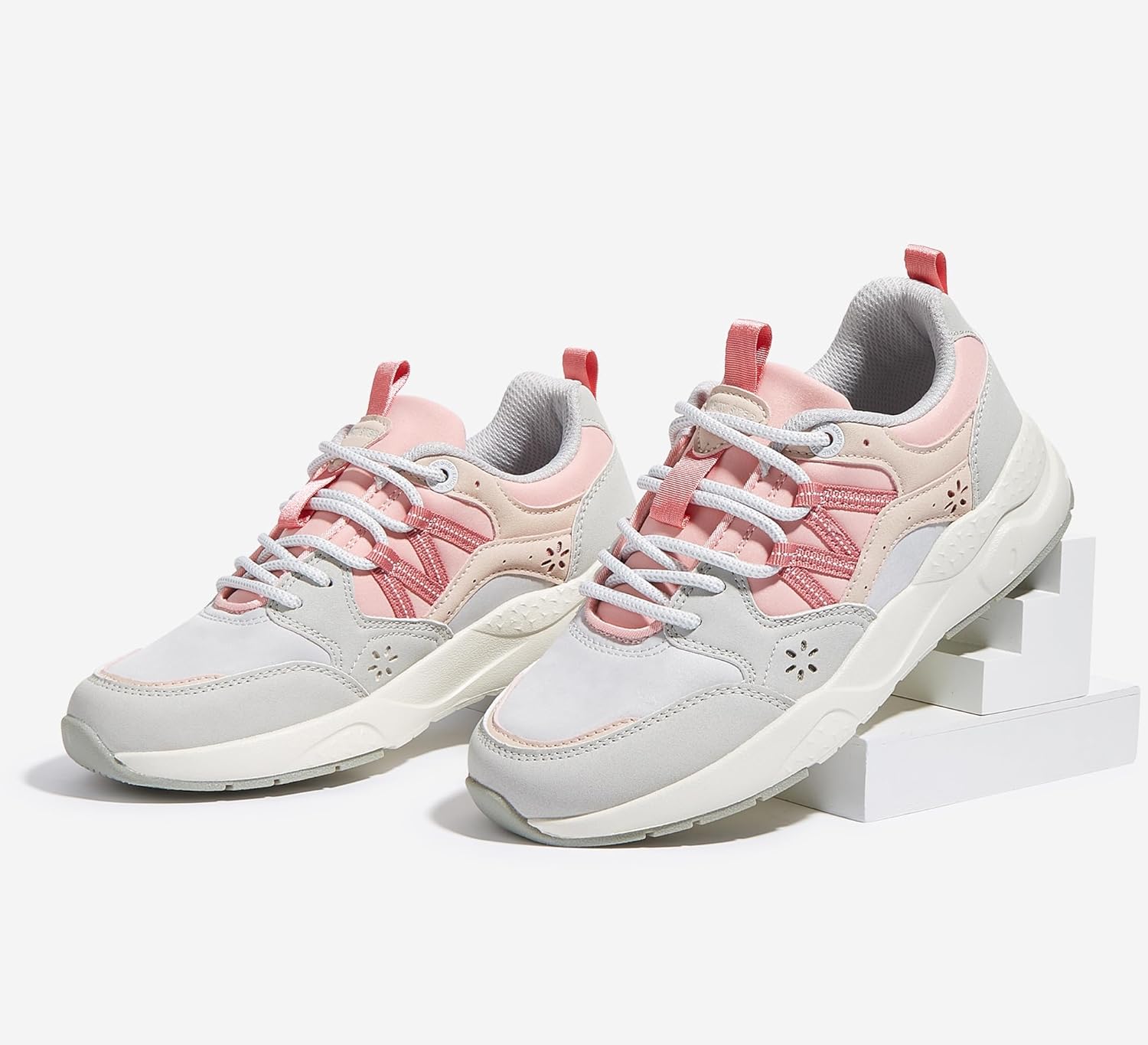 LUCKY STEP Womens Platform Fashion Sneakers Classic Casual Walking Shoes Running Trendy Travel Tennis Colorful Footwear