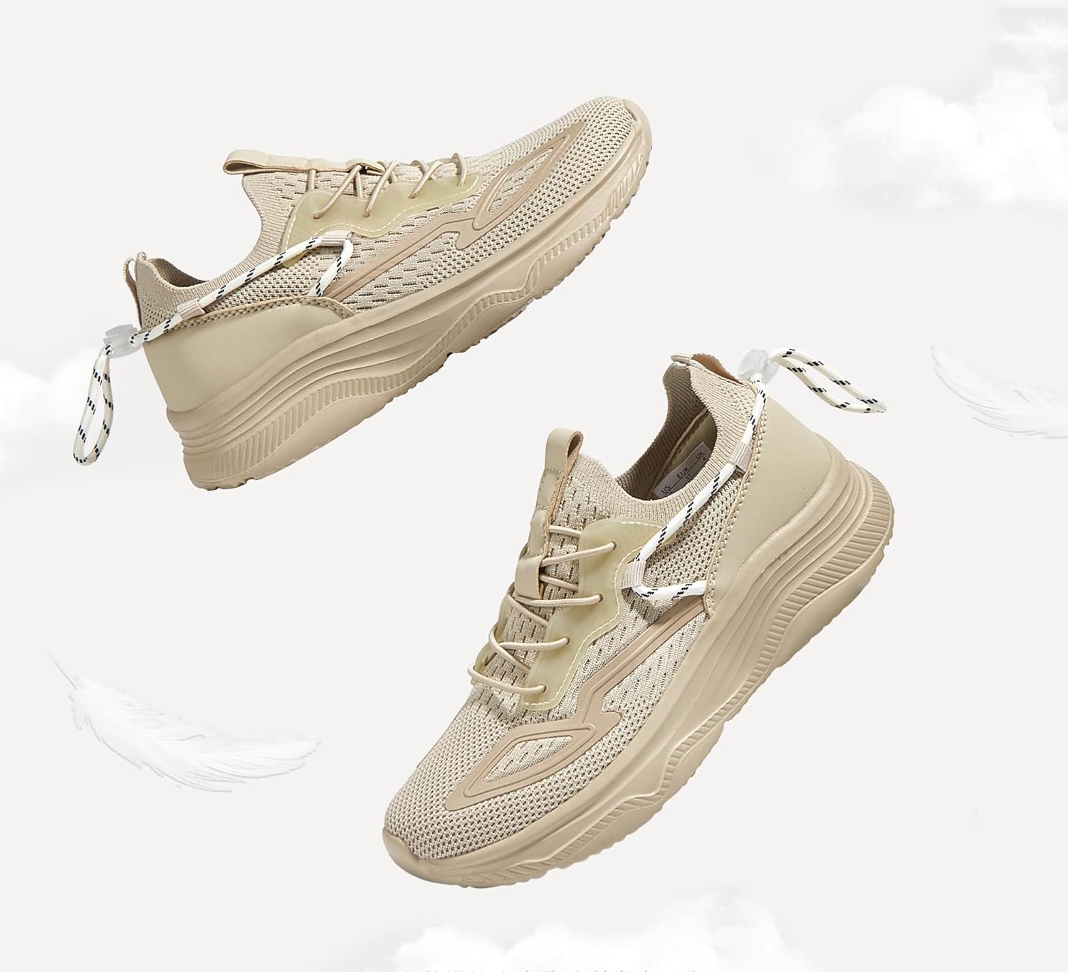 LUCKY STEP Womens Slip On Walking Shoes Mesh Tennis Workout Comfortable Lightweight Athletic Gym Trainers Stylish Breathable Fashion Sneakers