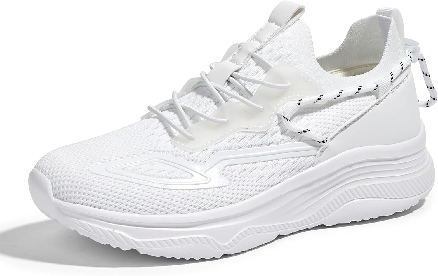 LUCKY STEP Womens Slip On Walking Shoes Mesh Tennis Workout Comfortable Lightweight Athletic Gym Trainers Stylish Breathable Fashion Sneakers