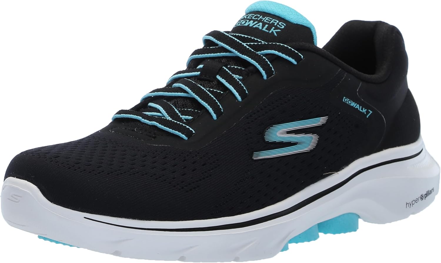Skechers Womens Go Walk 7 - Cosmic Waves Athletic Walking Sneaker
